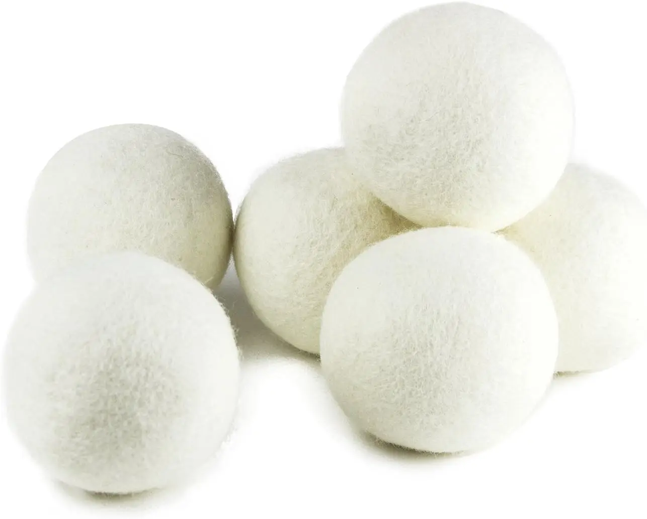 XL Wool Dryer Balls, 6 Pack - Natural Fabric Softener, 100% Organic New Zealand Wool, Hypoallergenic, Baby Safe, Reduce Wrinkles & Drying Time