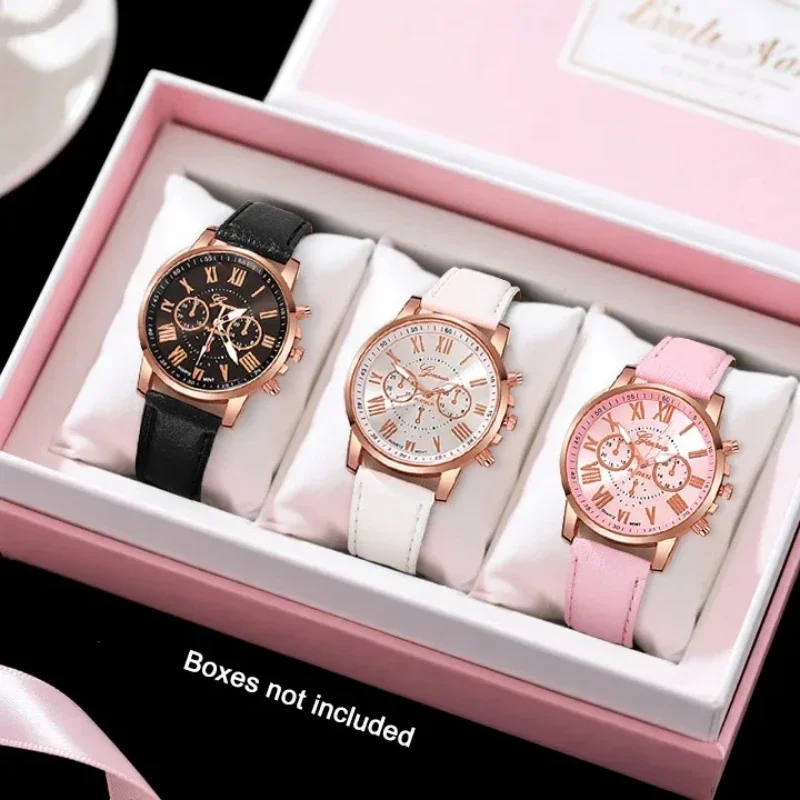 Women's Light Luxury Four Piece Watch Gift  | Fashionable Quartz Watch , Showcasing Daily Elegance