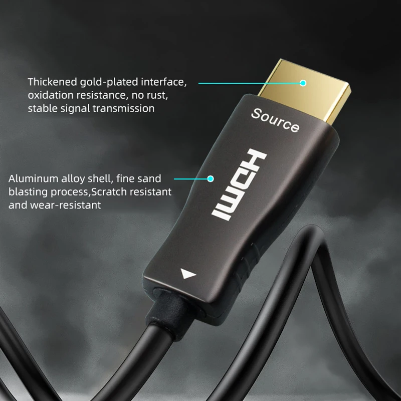 Tubo per filettatura 4k linea di collegamento ad alta definizione in fibra ottica Hdmi progetto di decorazione per Home Cinema linea in fibra ottica Hdmi