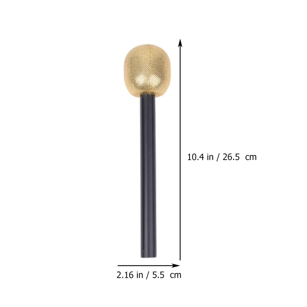 

4pcs Simulated Microphone Props Golden Plastic Kids Karaoke For Stage Performance Lip Sync Cosplay Party Favors Pretend Play
