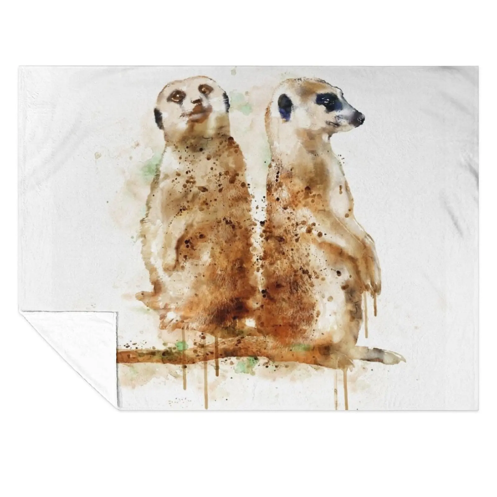 

Meerkats Throw Blanket Shaggy Baby Bed linens Blankets
