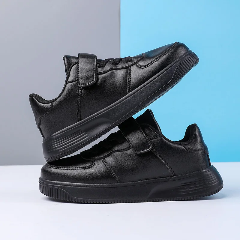 2025 أحذية رياضية للأطفال ربيع/خريف جديد بنين بنات أحذية رياضية أحذية رسمية عادية جلدية لينة سوليد الأطفال خفيفة ومريحة #2