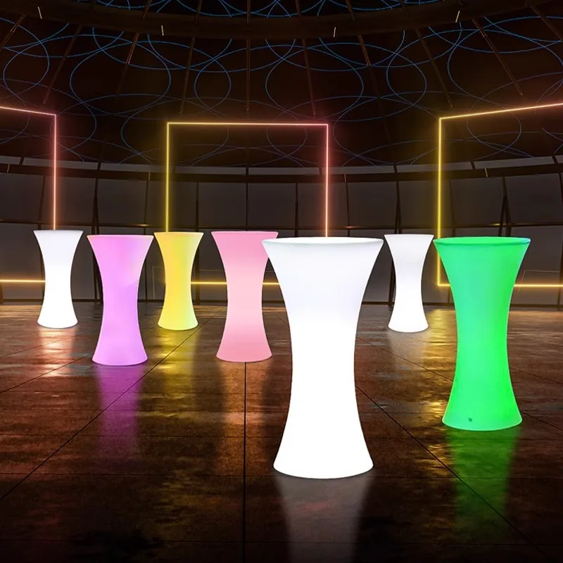 16 Colors Changing Lighting Led Cocktail Table Illuminous Glowing Coffee Bar Stool For Party Event Supplies