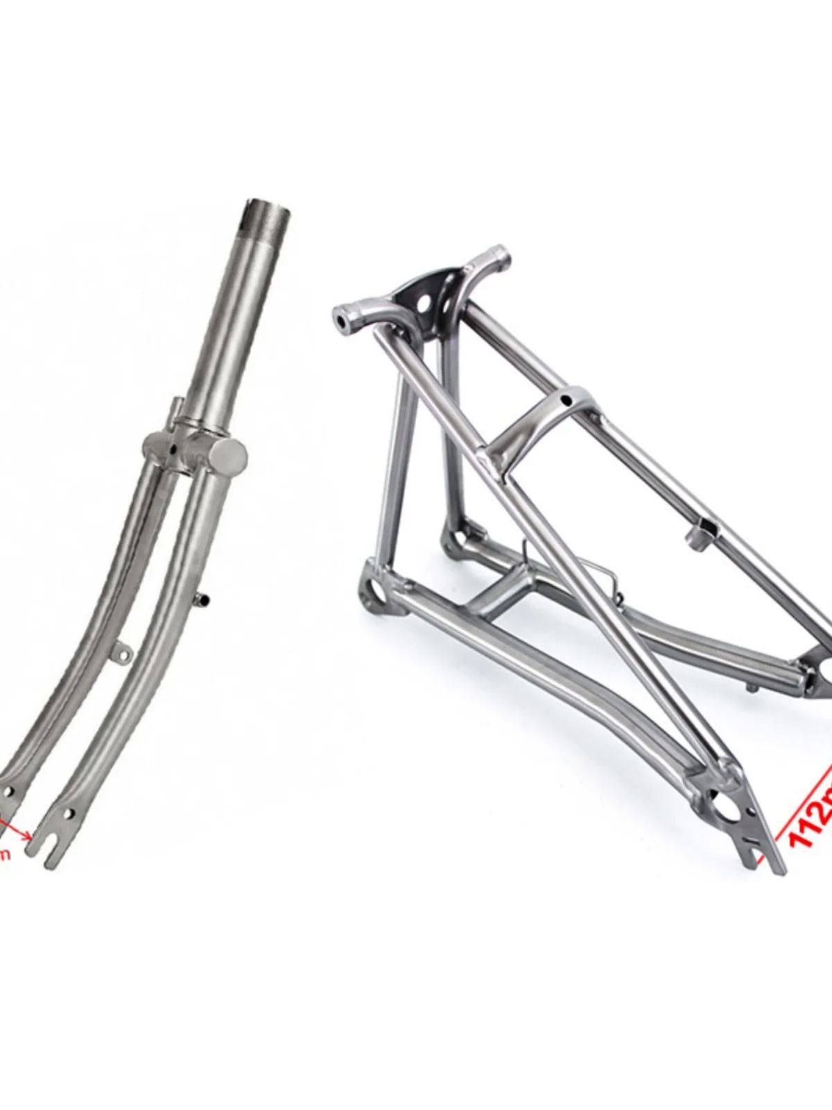 Small cloth folding bicycle titanium alloy ultra-light accessories front fork rear fork