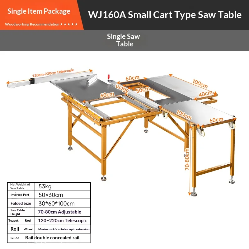 WJ160 Hot Selling Saw Kits Sliding Table Panel Saw Table Furniture Cutting Machine Wood Woodworking Worktable Saw Machines
