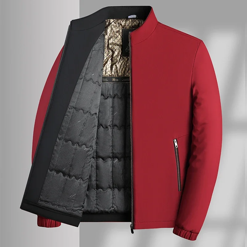 

Stand Collar Autumn Outerwear Coat Fashion Casual Formal Puffer Jacket Winter Jacket Men Business Parkas Thick Warm Jackets