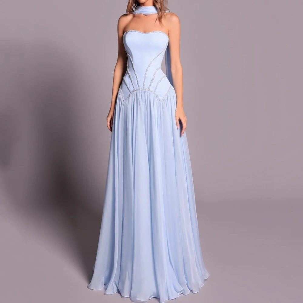 

Вечерние платья трапециевидной формы по индивидуальному заказу, длиной до пола, без бретелек, без рукавов, платье для выпускного вечера Fsahion, простое вечернее платье с блестками и драпировкой