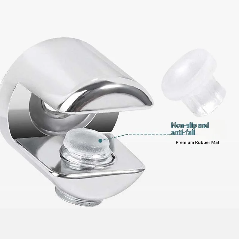 Glass Clip Glass Fixing Clip Square Clip Wine Cabinet Layer Board Clip Wall Support Frame Partition Bracket No Drilling Required