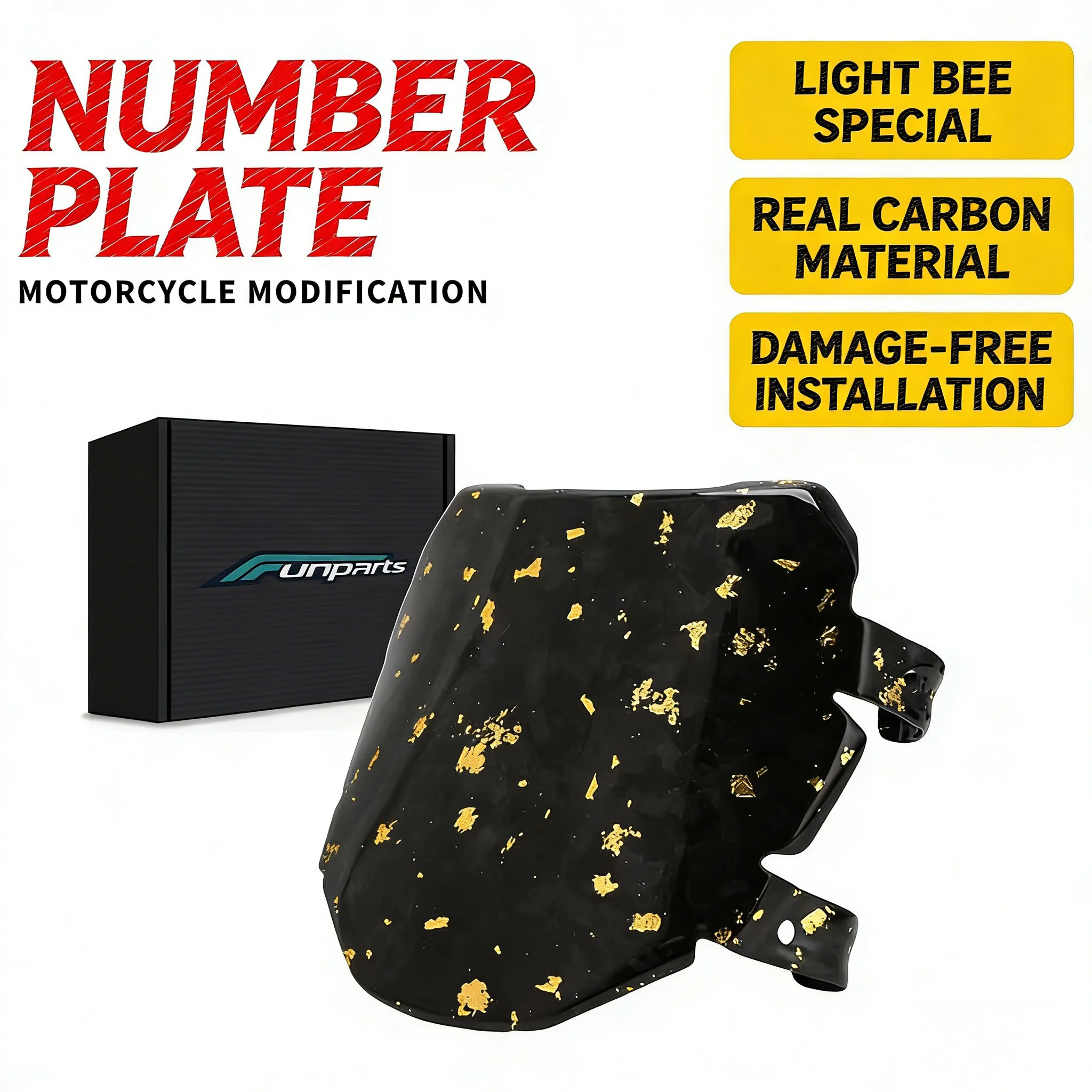 

Genuine Carbon Fiber Front Fender License Plate for Light Bee X/S Motorcycle Conversion Kit