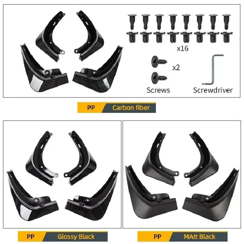 Błotniki Model3Y do modelu Tesla 3 2022 akcesoria błotniki błotniki błotnik matowe czarne włókno węglowe ABS Model trzy