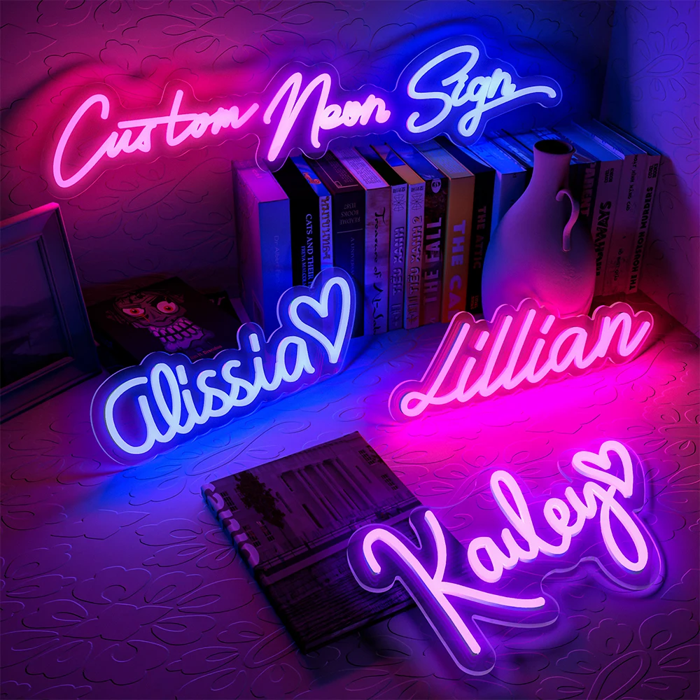 

Neon Sign Wedding Custom Name LED Neon Light Sign Personalized Gifts Boy Girl Room Bedroom Decor Wall Home Decor