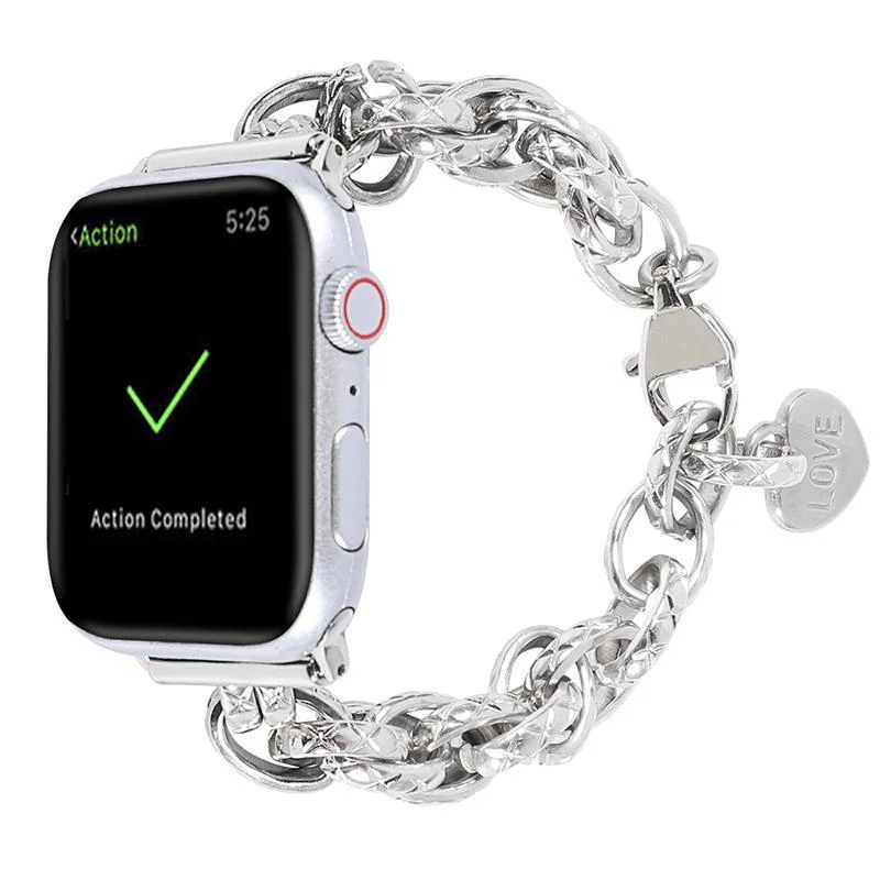 Luxury Metal Bracelet Strap for Apple Watch Ultra Band 45mm 49mm 44mm 42mm 40mm Skeleton Watchband for iWatch 8 7 6 5 4 3 2 1