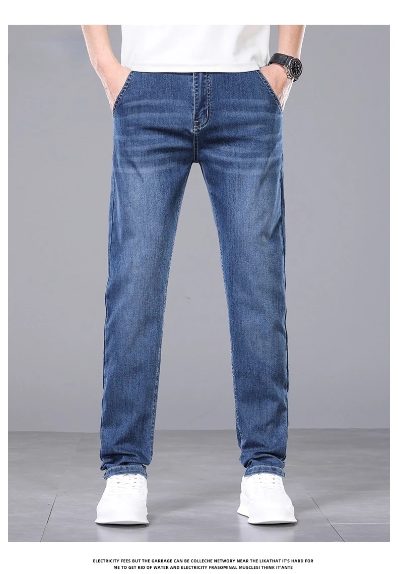 جينز مستقيم رفيع للغاية ومتعدد الاستخدامات ورفيع للغاية بثلاثة ألوان مقاسات 28-40 #6