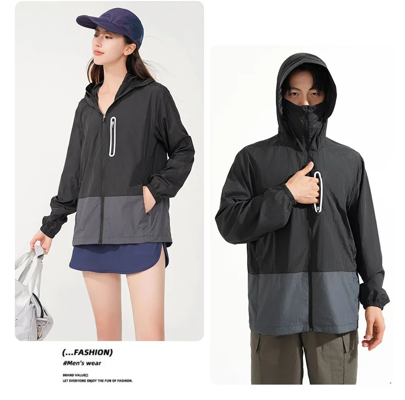 LNGXO Damen Herren Wasserdichter Anti-UV-Windbreaker Camping Klettern Trekking Wanderjacke Unisex Schnelltrocknender Sonnenschutzmantel – Detail 24