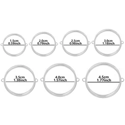 1Pc Stainless Steel 15-45mm Glass Photo Reliquary Medaillon Pendant Diy Floating Locket Connector Colgantes Bracelet Jewelry