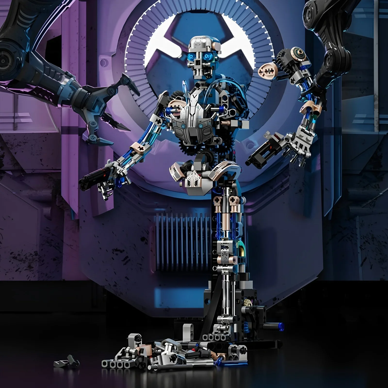 Skeleton Robot Building Block Model, Mechanical Assembly Building Blocks, Children's Building Block Toys, Children's DIY Gifts