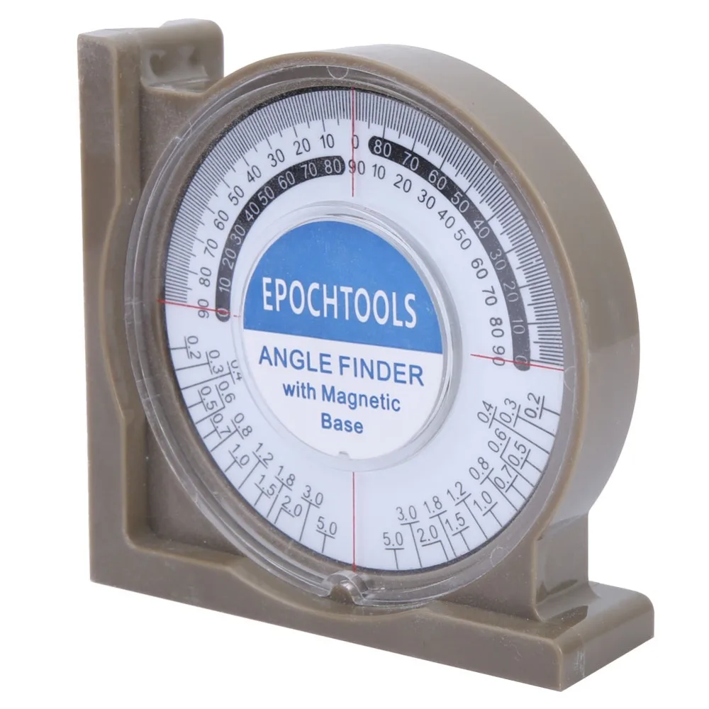 0-360 Degrees Multifunctional Slope Inclinometer Magnetic Gray Angle Finder Meter Aluminum alloy Plastic Magnetic Angle Finder