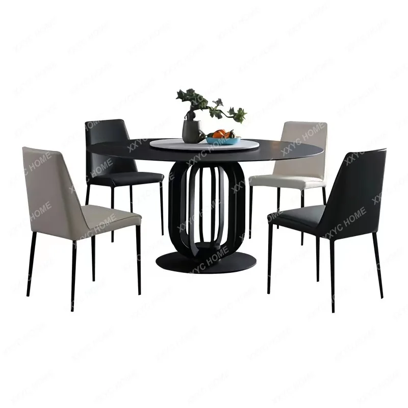 TT minimalist rock slab dining table rotating simple modern size apartment dining table