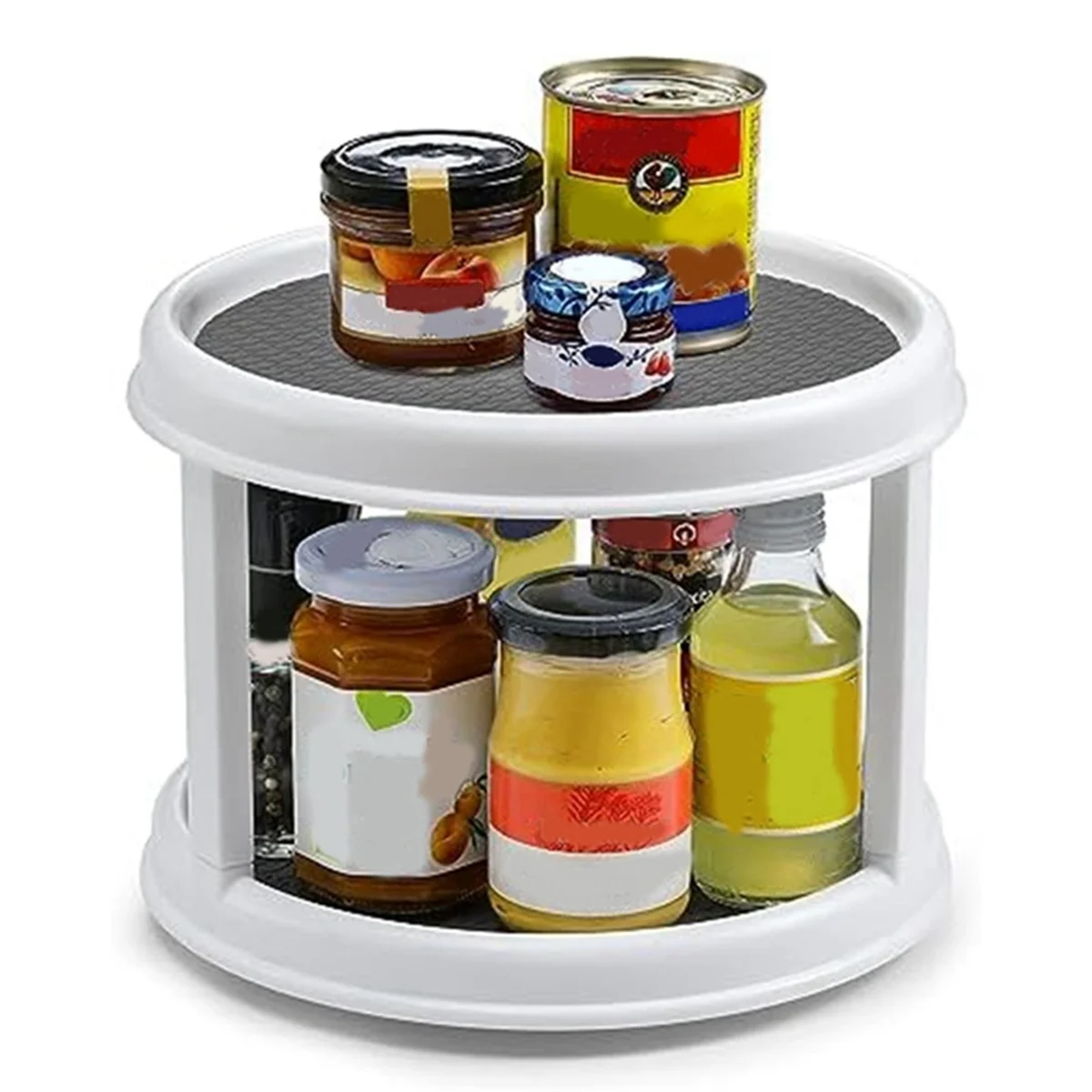 Turntable Lazy-Susan for Cabinet, Rotating Spice Rack Spinner - Pantry, Medicine Storage, Kitchen, Fridge, Bathroom