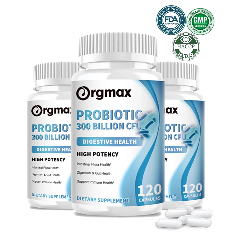 

300 Billion Probiotics Contain Prebiotics and Digestive Enzymes Improve Intestinal Digestion and Support Immune Health Slimming