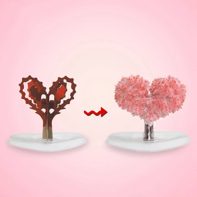 Growing Tree Paper Sakura Crystal Trees Desktop Cherry Blossom New DIY Growing Tree Paper Trees Desktop Decoration Novelty Toy