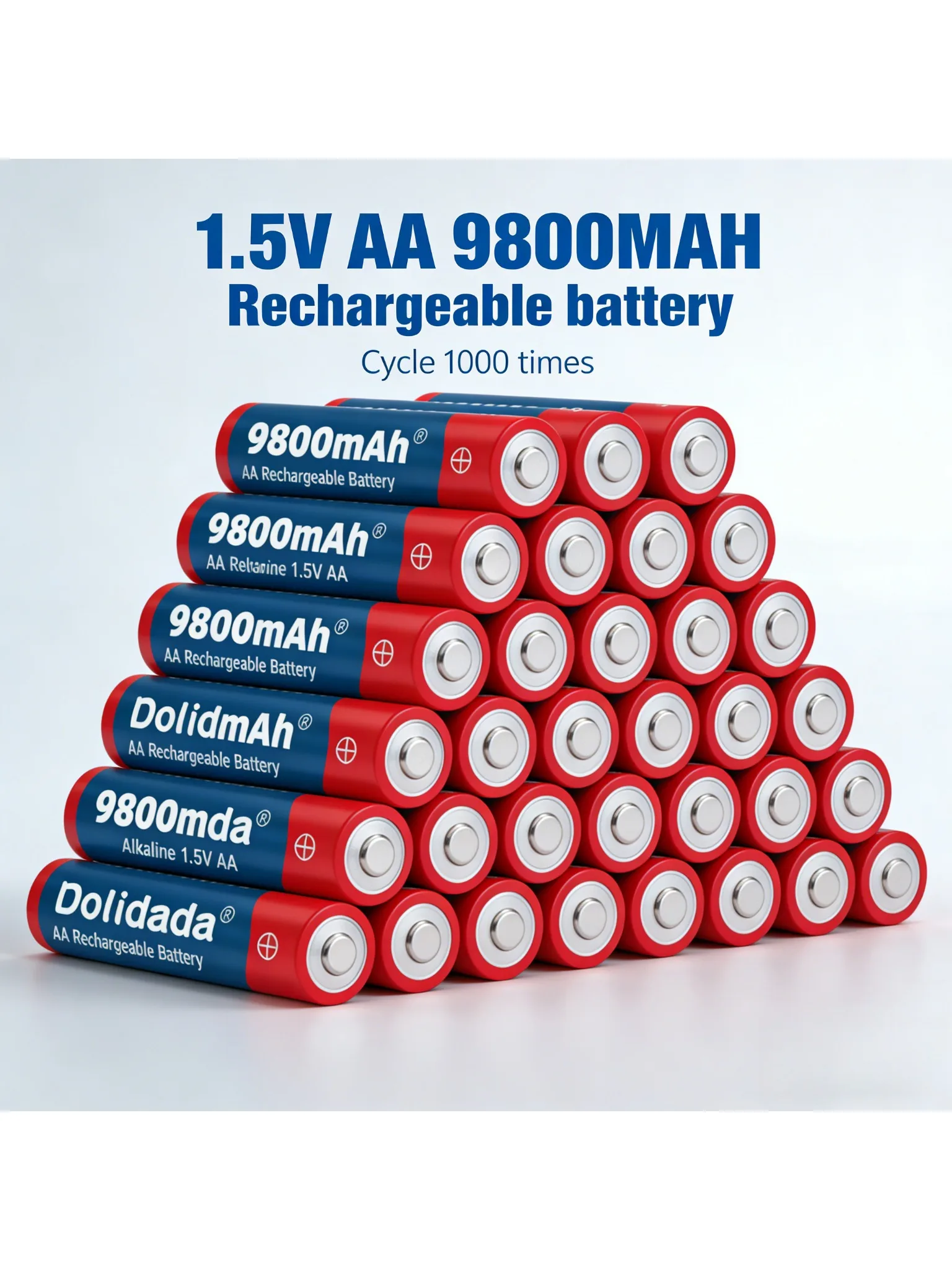 BATERIA ALKALICZNA 1.5V AA Akumulator 9800mAh Wysoka Jakość do Mikrofonu Zabawki Aparatu Lampy LED TRWAŁA BATERIA SUCHA — zdjęcie produktu 7