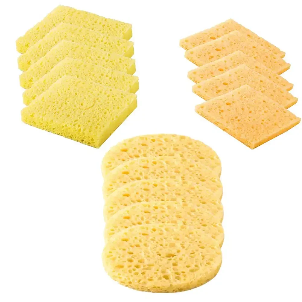 5pcs High Temperature Resistant Cleaning Sponge For Electric Welding Soldering Iron Remove Solder Residue PCB Component Cleaning