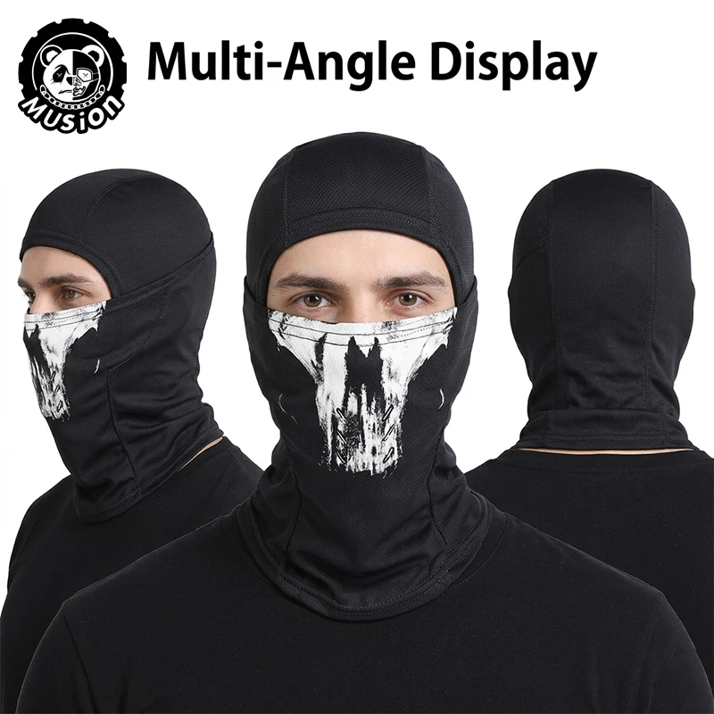 Musion Balaclava Blackout Mütze Totenkopf-Party-Stil Sonnenschutz Atmungsaktive Camping Outdoor-Mütze – Detail 5