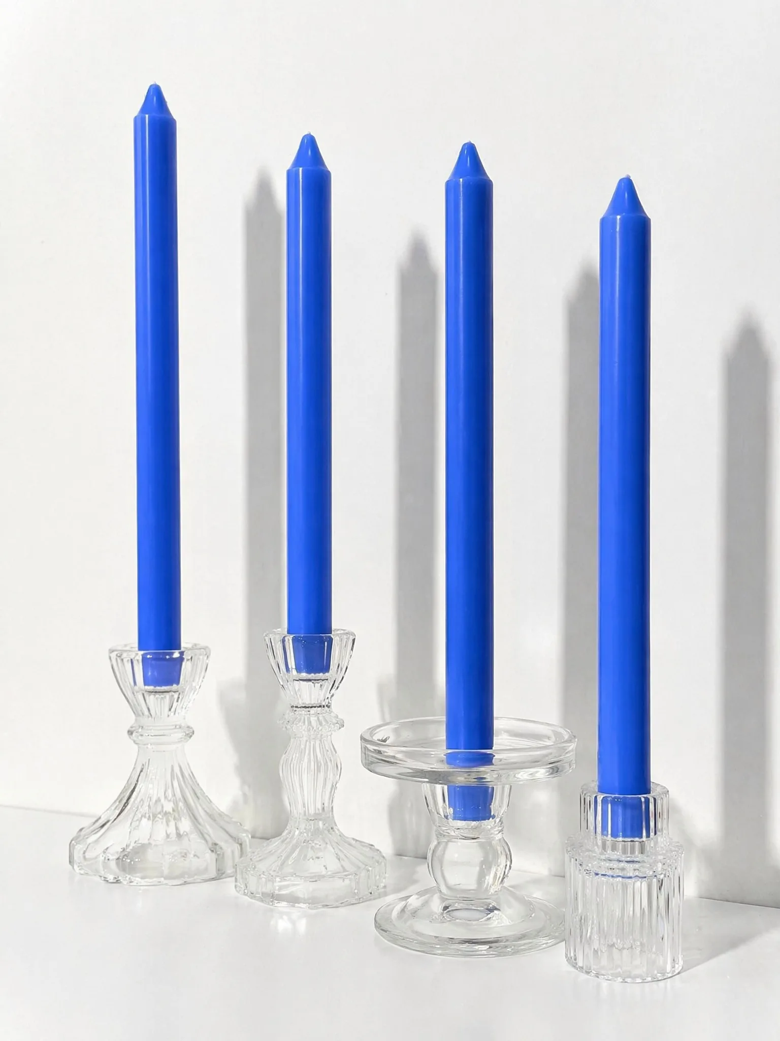 6/4pcs Blue Long Scented Candle Set, No Black Smoke, Made of Soy Wax, Can Burn for 5 Hours, Suitable for Wedding and Home Decor
