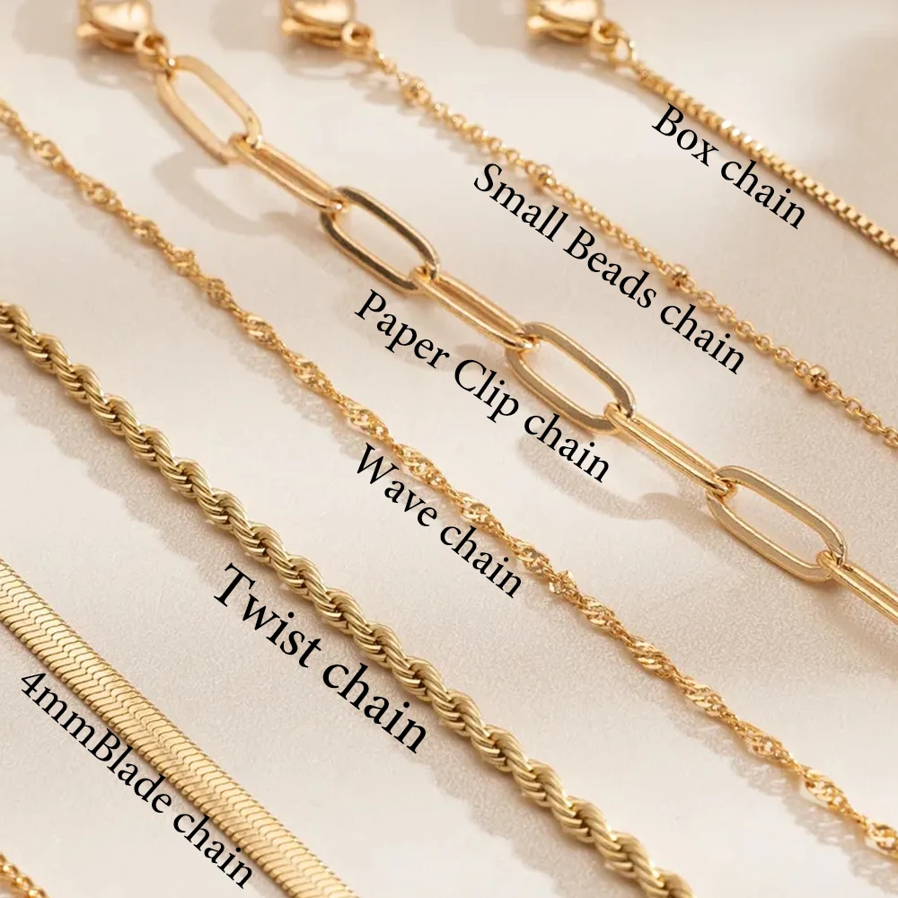 Atoztide-Collier Personnalisé Minimaliste en Acier Inoxydable, Fournitures Artisanales de Bricolage, Bijoux Unisexes, Accessoires Cadeaux