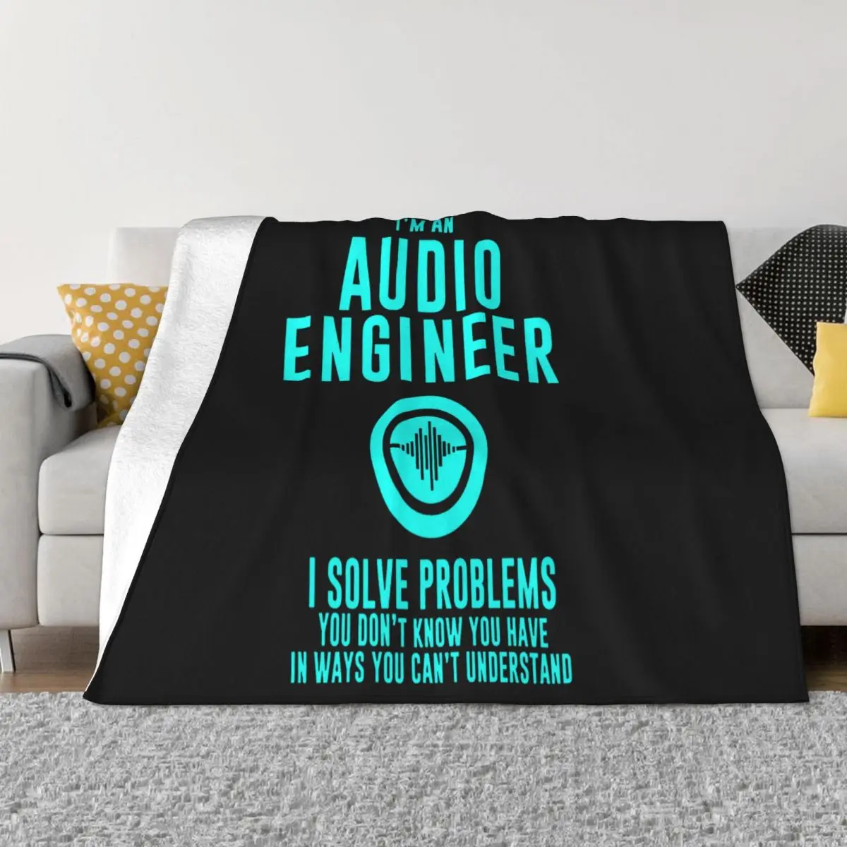 Men's New Summer Style Simple Style Sound Engineer Explanation Men's Printing I'M An Audio Engineer Throw Blanket