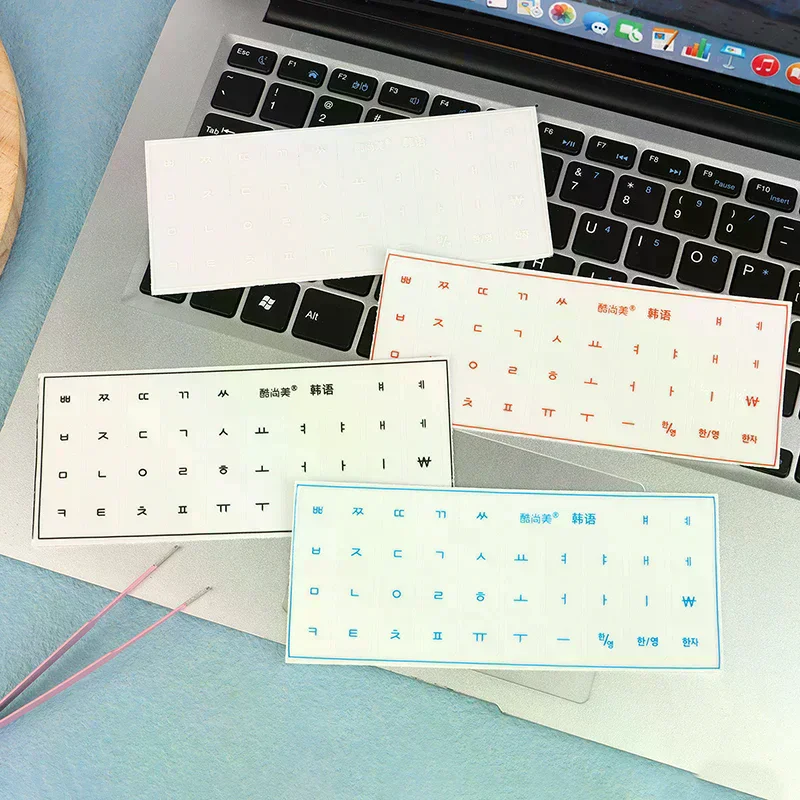 Korean Language Tear-Off Film Keyboard Sticker Desktop Laptop Key Sticker Single Film Universal Transparent Engraving Sticker