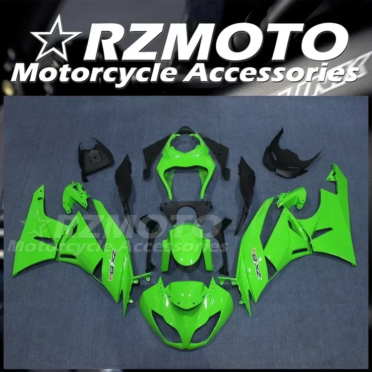 

4 подарка, новый комплект обтекателей из АБС-пластика, подходит для KAWASAKI ZX-6R ZX6R 636 2009 2010 2011 2012 09 10 11 12, комплект кузова глянцевого зеленого цвета