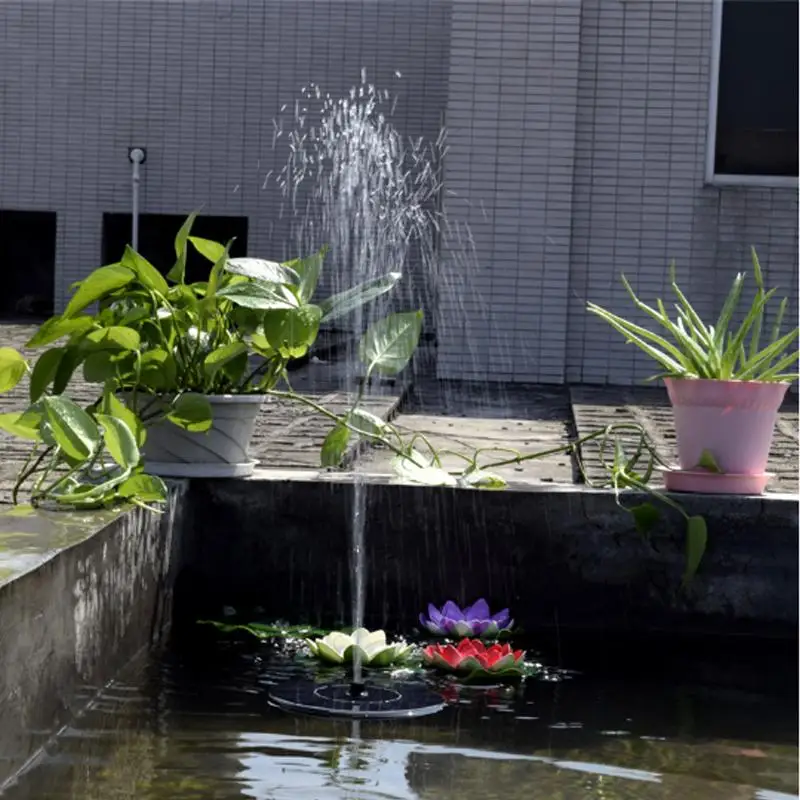 Mini Solar Floating Water Fountain Waterfall Sun Fountain Garden Outdoor Bird Bath Solar Powered for Pool Pond Decoration