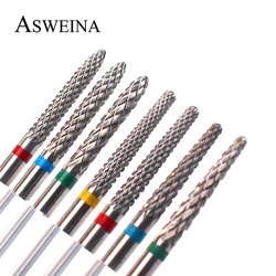 1 pz punte da trapano per unghie in metallo duro trapano elettrico file fresa Manicure fresa cuticola rimuovere ugelli attrezzature per Nail Art