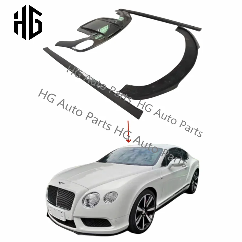 

V8s style carbon fiber front rear bumper lip spoiler body kit for bentley continental gt 2012-2014 carbon bodykit