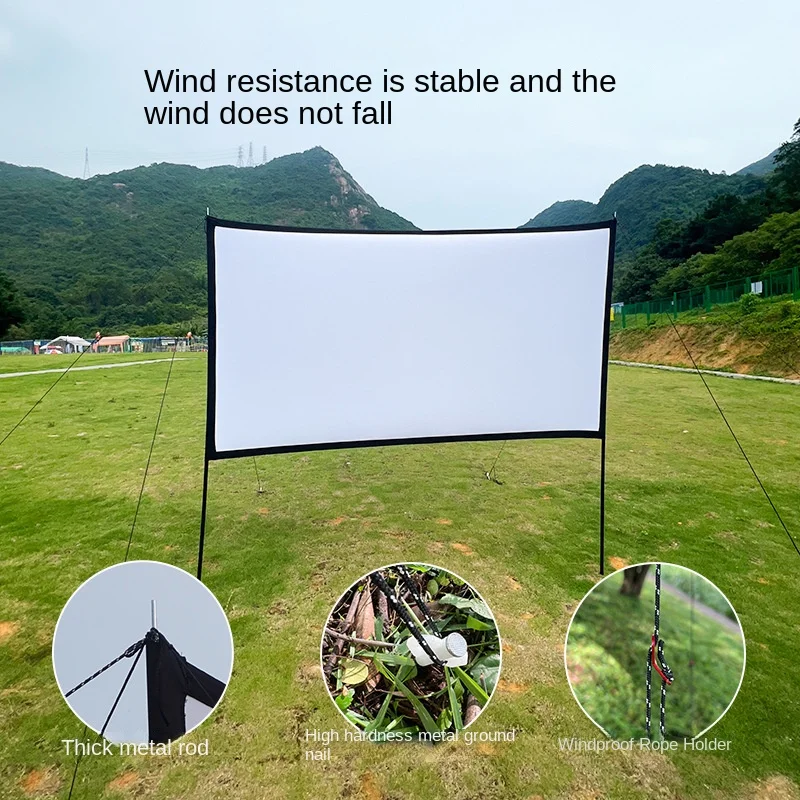 

Outdoor folding portable canopy pole thickened projection curtain