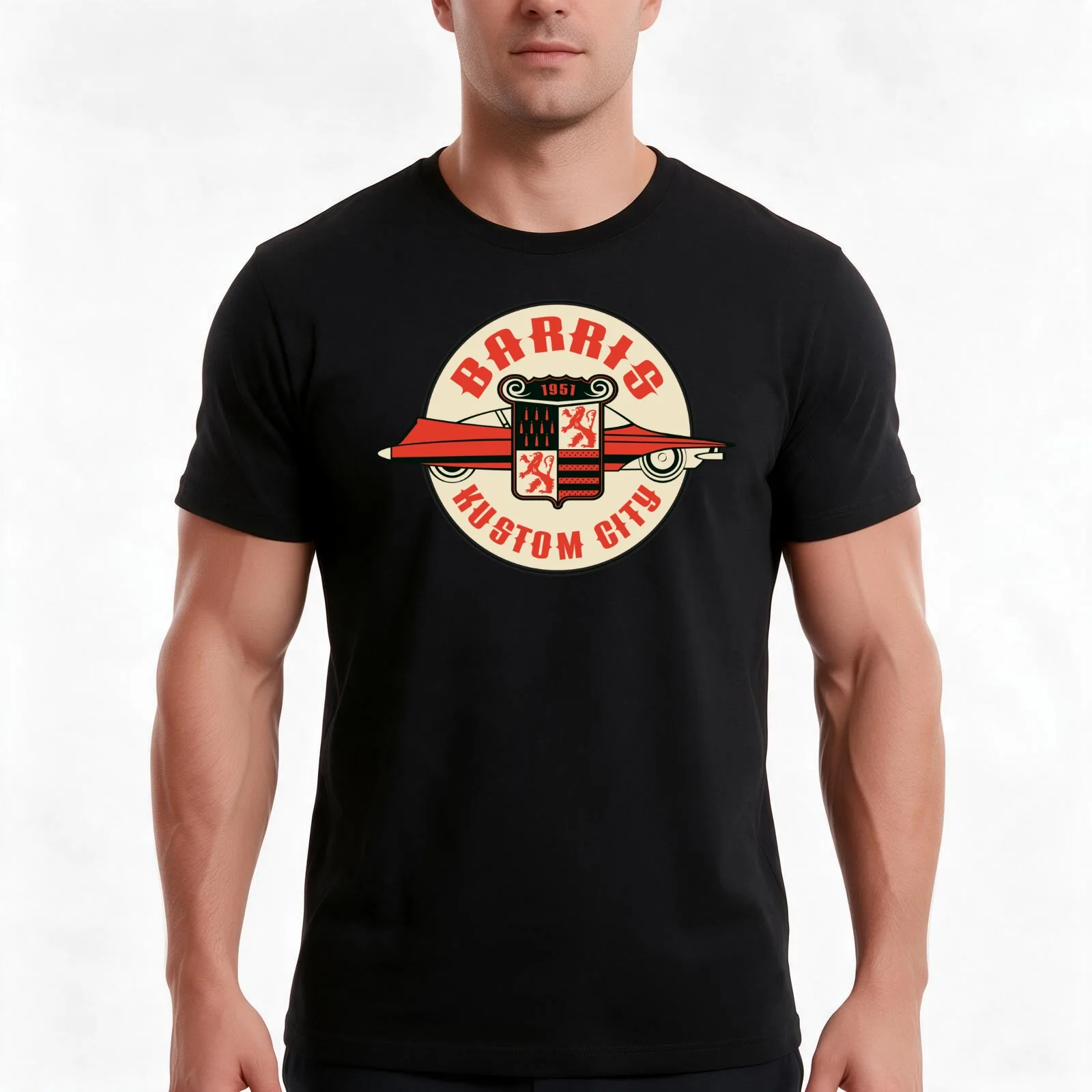 Barris Kustom City Logo T-Shirt Summer Casual Cotton Tee Oversized Streetwear Tops Vintage Graphic Print Unisex Men Women