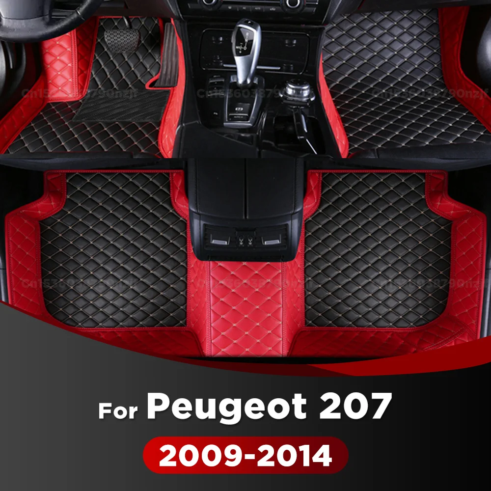 

For Peugeot 207 2009 2010 2011 2012 2013 2014 Car Floor Mats Custom Auto Foot Pads Automobile Carpet Cover Interior Accessories