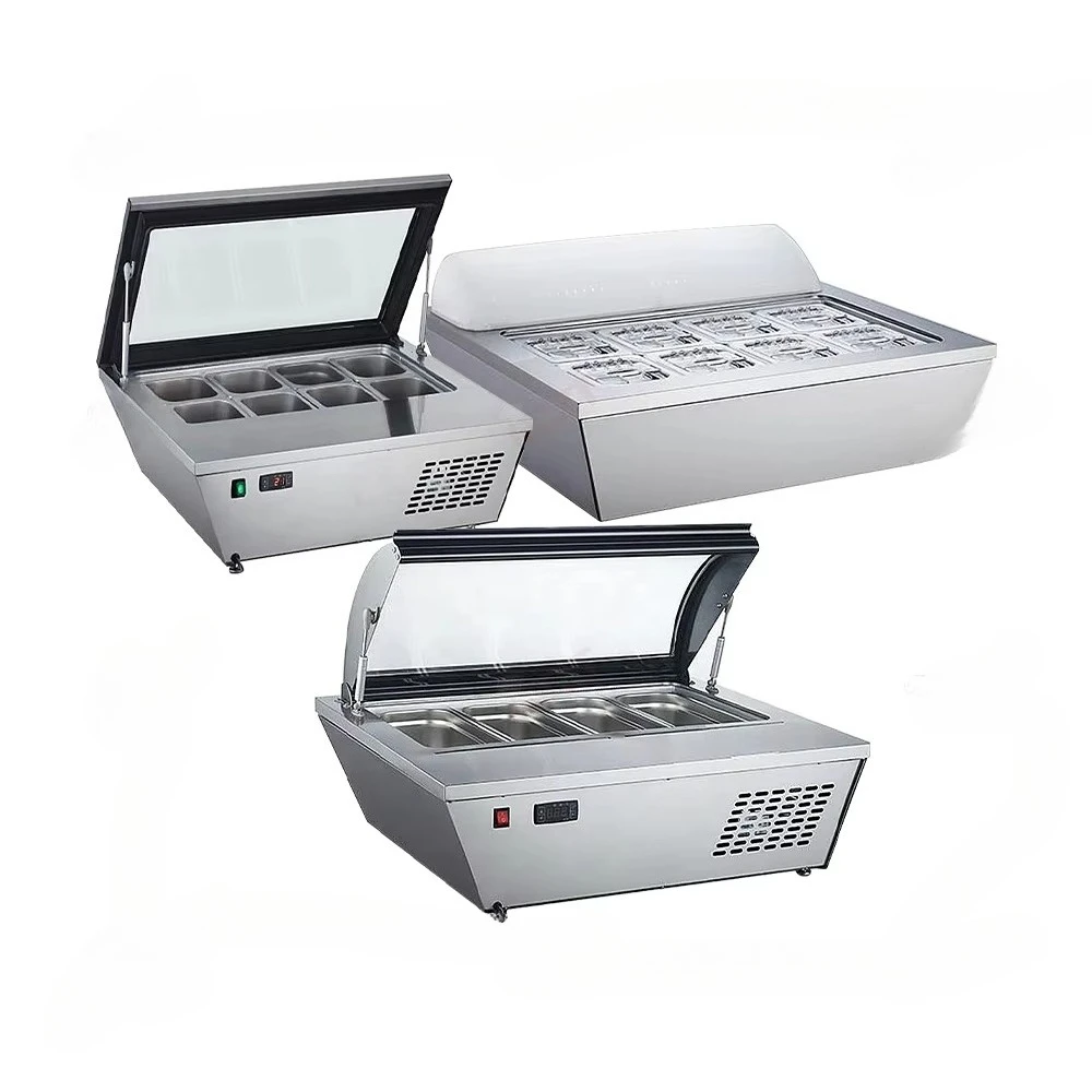 Electric Mini Desktop Counter Ice Cream Freezer Display Cabinet