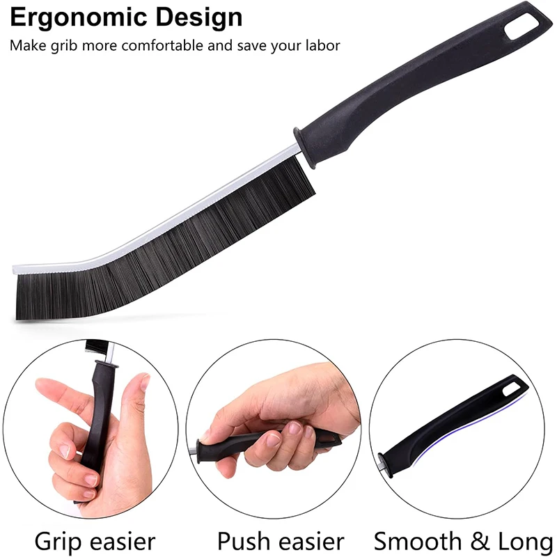 Crevice Cleaning Brush Heavy Duty Hard Bristle Gap Brush Ultra-Fine Nylon Deep Scrub Brushes for Window Tracks Bathroom Grout