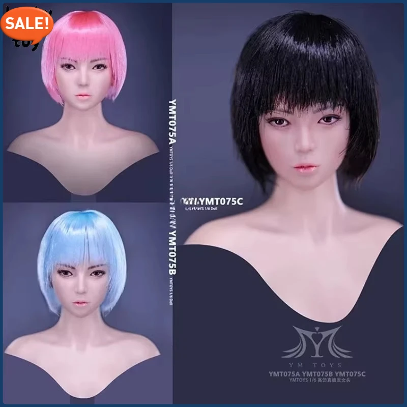 

YMTOYS 1/6 Scale YMT075 Cool Gril Head Sculpt Three-color Hari Head Played Model Fit 12'' TBL PH Soldier Pale Figure Body Dolls