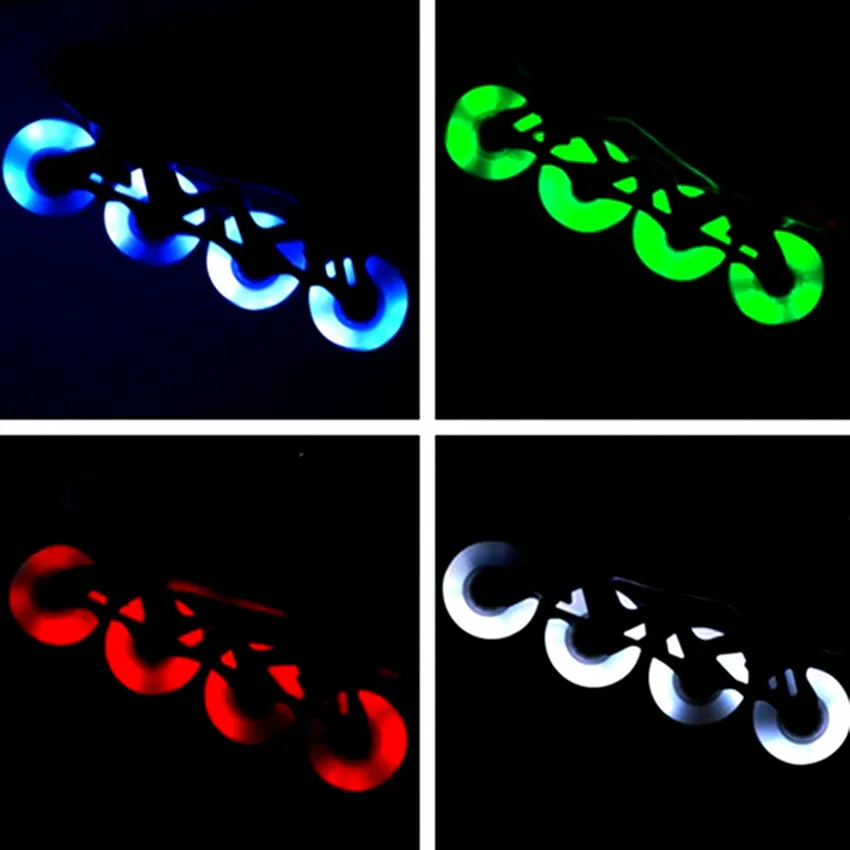 

1 шт., однорядное колесо для роликовых коньков 72 76 80 мм, слаломные коньки, светящееся колесо, блестящие блестящие колеса для скейтбординга, детали для коньков