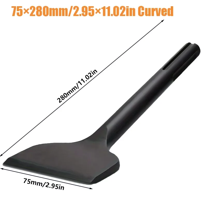 SDS MAX Scaling Chisel 75X250mm Electric Hammer Wide Curved Tile Chisel for Wall Concrete Tile Removal Masonry Drill bit Shovel