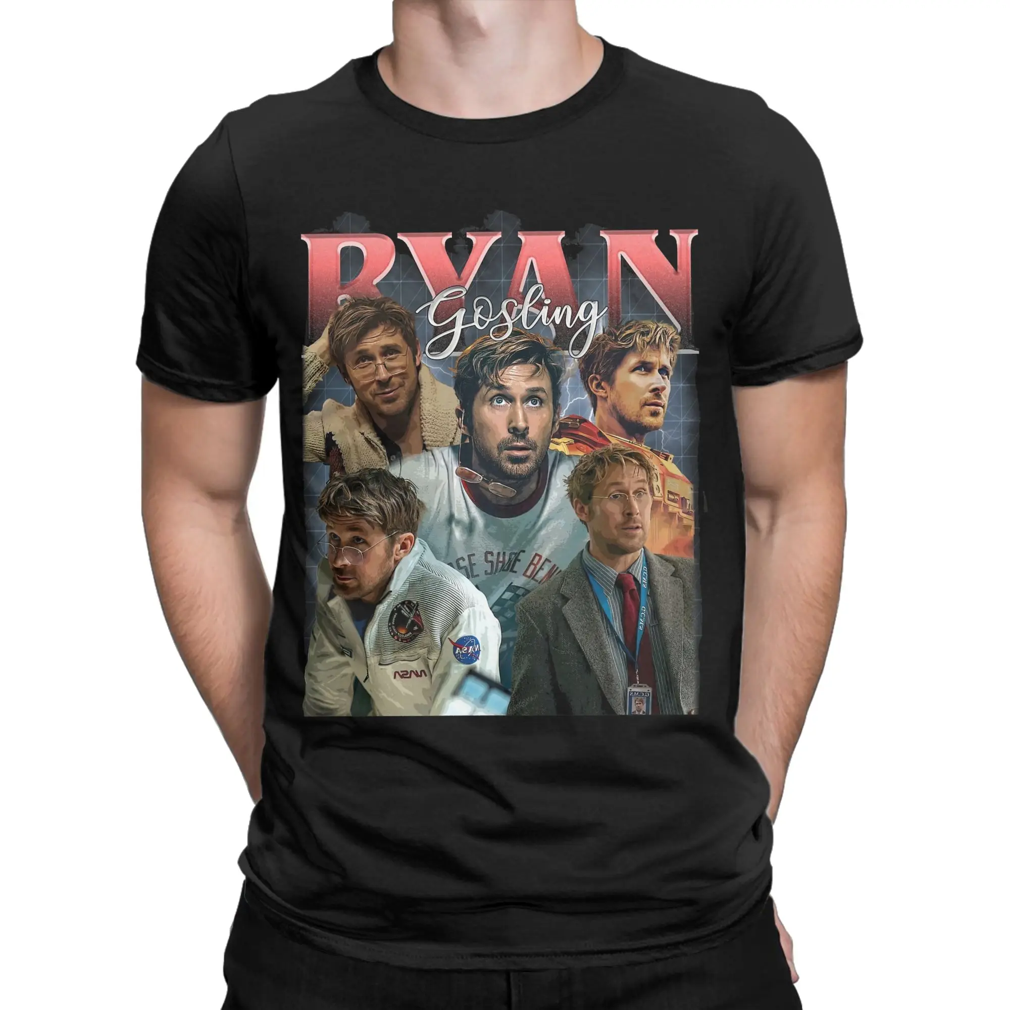Ryland Grace Project Hail Mary Men's T Shirts Ryan Gosling Amazing Tees Short Sleeve Crewneck T-Shirts Cotton Printed Clothing