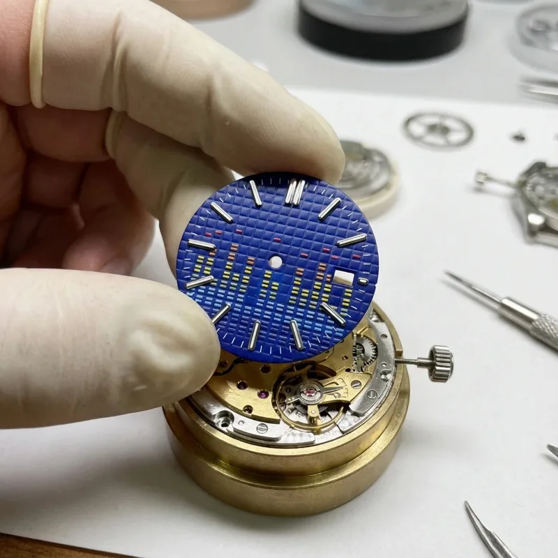 

Циферблат NH35A 31,8 мм, зеленый светящийся ритм, персонализированный циферблат, подходит 31 мм для деталей часов NH35 4R35 с автоматическим механизмом