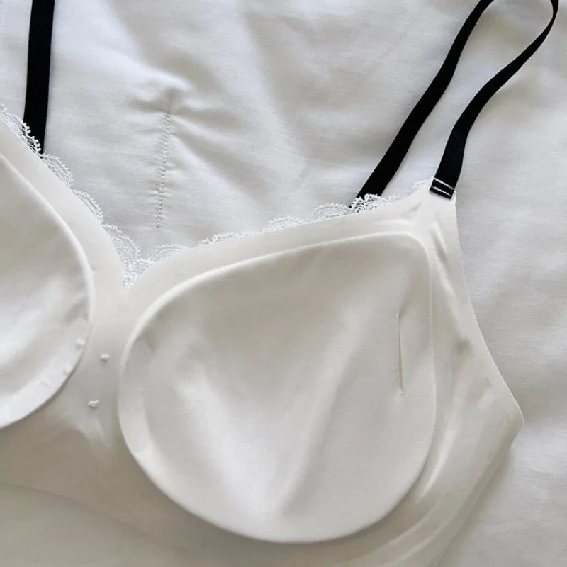 Lace and Floral Print Push-Up Bra