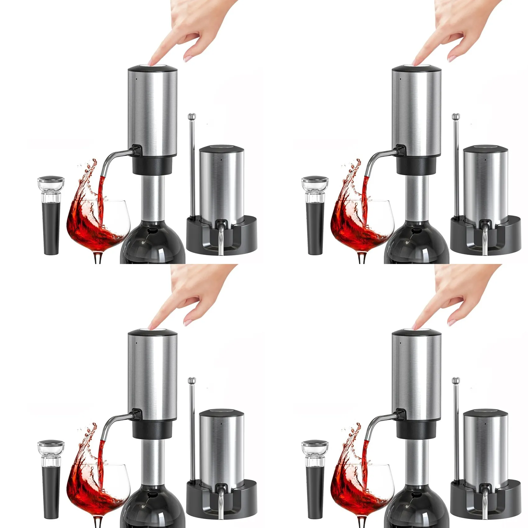 GYTB-4X Electric Wine Aerator Wine Decanter Set Rechargeable Automatic Wine Dispenser Wine Pourer With Storage Base