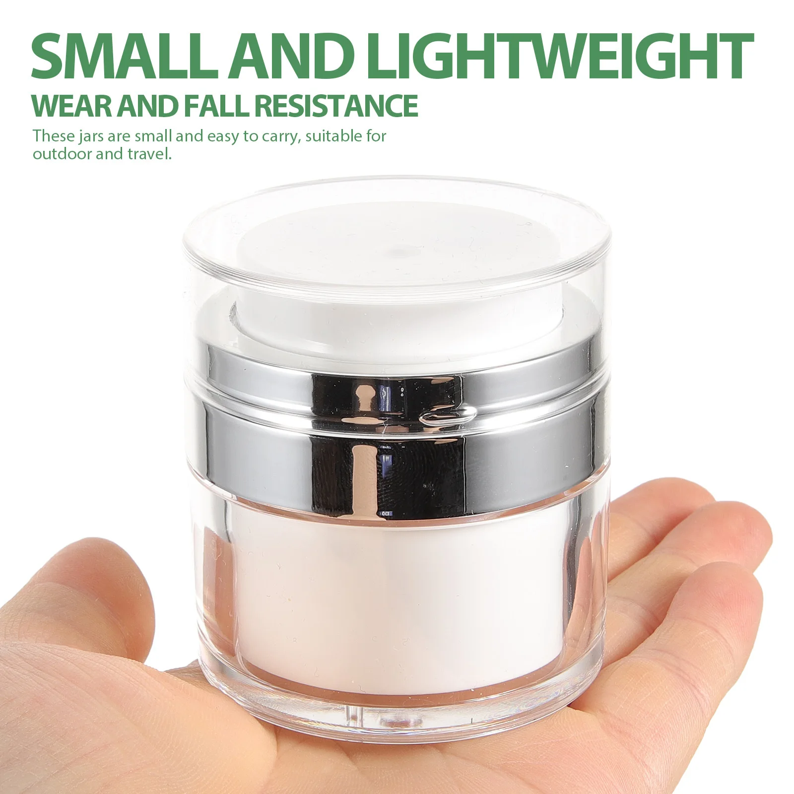 3 個のポータブルクリームボトル二重層漏れ防止詰め替え可能なローション容器旅行用ディスペンサー