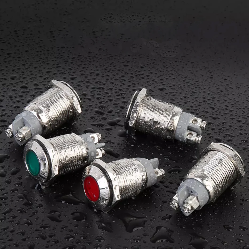 

ABILKEEN 10PCS/LOT 16MM Ball/Flat Surface Metal Indicator Light 3~220V IP65 Waterproof Signal Pilot Lamp 2Pin Screw Terminal